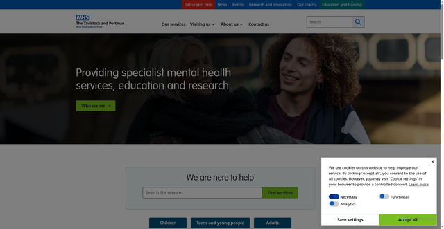Security scan screenshot of https://tavistockandportman.nhs.uk/