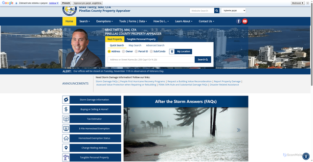 Security scan screenshot of https://www.pcpao.gov/