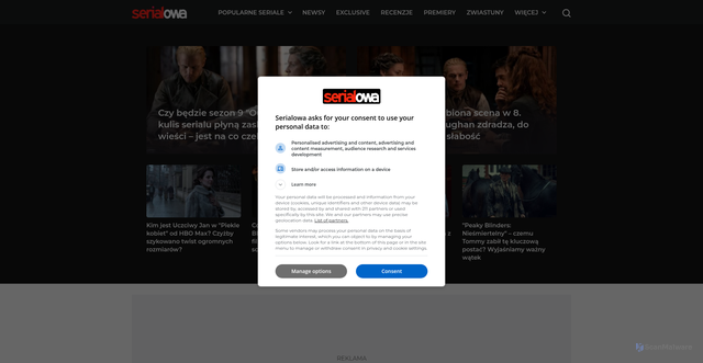 Security scan screenshot of https://www.serialowa.pl