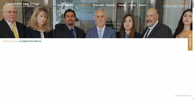 Security scan screenshot of https://www.cfli.com/divorce-lawyer-los-angeles/