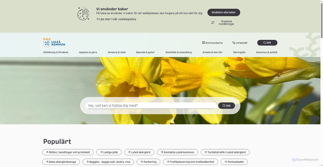 Security scan screenshot of http://www.lulea.se