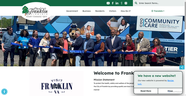 Security scan screenshot of https://franklinva.gov/