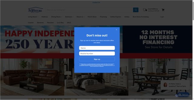 Security scan screenshot of https://piercefurnituregallery.com