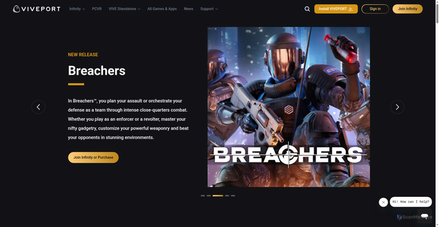 Security scan screenshot of https://viveport.com