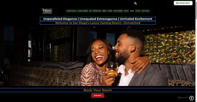 Security scan screenshot of https://viejas.com/