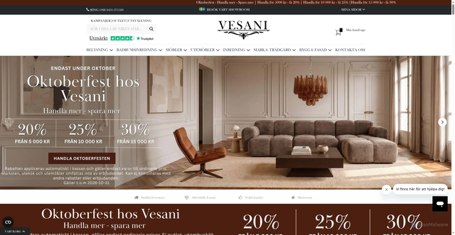 Security scan screenshot of https://vesani.se