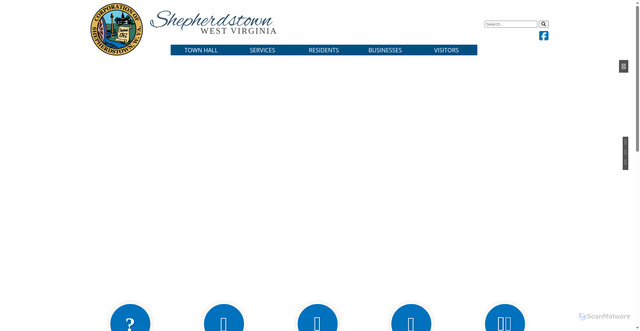 Security scan screenshot of https://www.shepherdstown.gov/