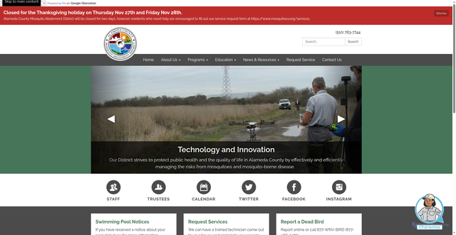 Security scan screenshot of https://www.mosquitoes.org/