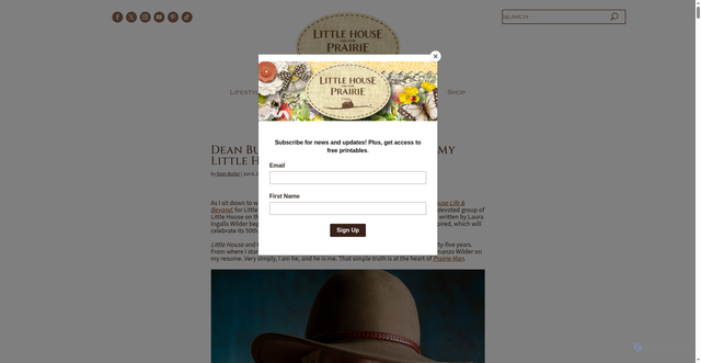 Security scan screenshot of https://littlehouseontheprairie.com/dean-butler-prairie-man/