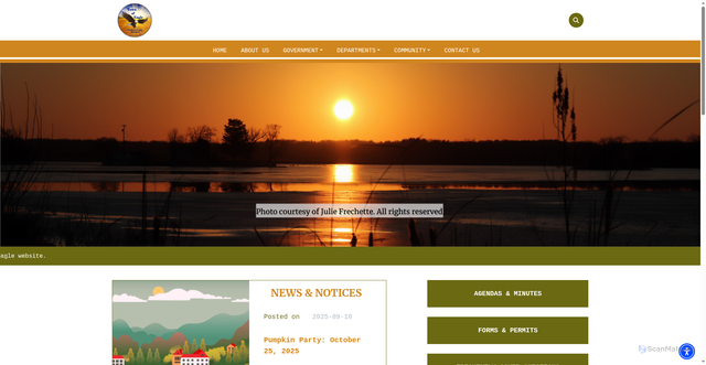 Security scan screenshot of https://townofeaglewi.gov/