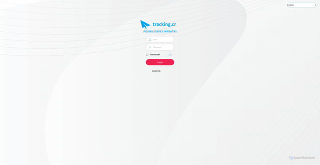 Security scan screenshot of https://web.tracking.cr