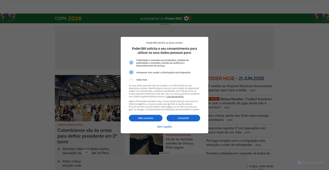 Security scan screenshot of https://poder360.com.br