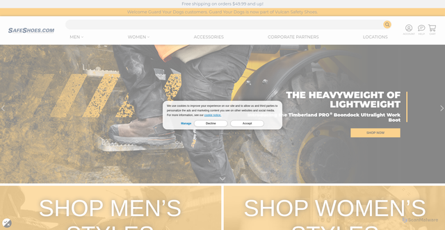 Security scan screenshot of https://www.safeshoes.com