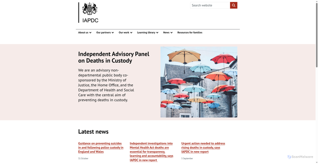 Security scan screenshot of https://iapdeathsincustody.independent.gov.uk/