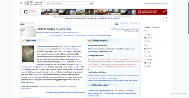 Security scan screenshot of https://id.m.wikipedia.org