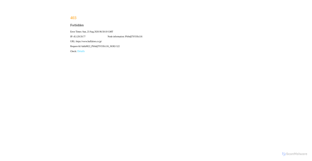 Security scan screenshot of https://www.buffaloes.co.jp/