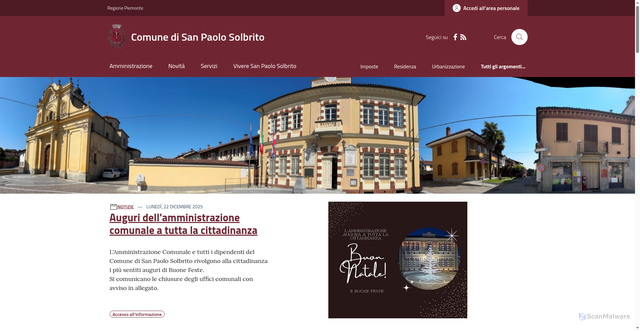 Security scan screenshot of https://www.comune.sanpaolosolbrito.at.it/