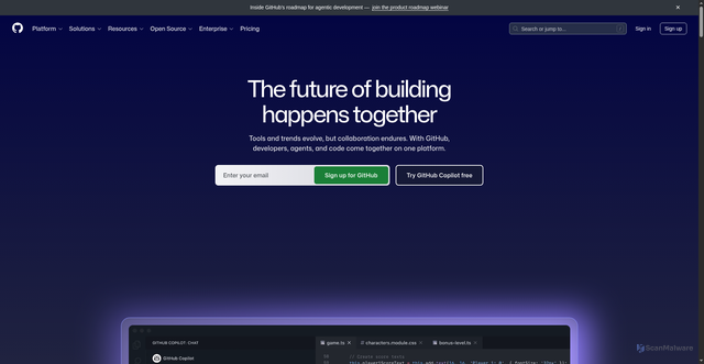 Security scan screenshot of https://github.cc