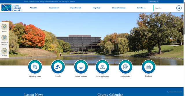 Security scan screenshot of https://rockislandcountyil.gov/