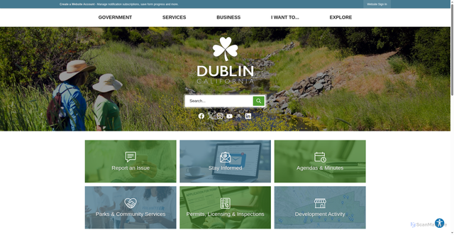 Security scan screenshot of https://dublin.ca.gov/
