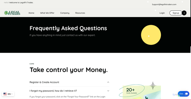 Security scan screenshot of https://legalfxtraders.com/org/ai/tech/faqs/index.html