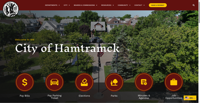 Security scan screenshot of https://hamtramckcity.gov/