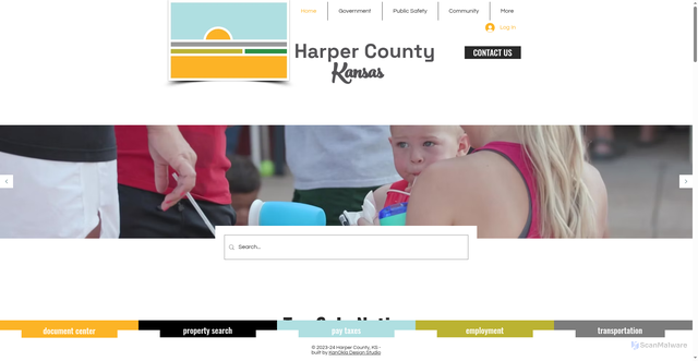 Security scan screenshot of https://www.harpercountyks.gov/