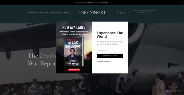 Security scan screenshot of https://www.treyyingst.com/