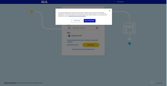 Security scan screenshot of https://mygls.hu
