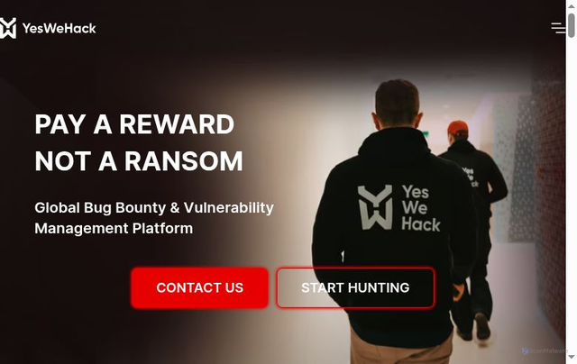 Security scan screenshot of https://yeswehack.com/