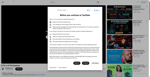 Security scan screenshot of https://www.youtube.com/watch?v=WvSVSbGo0wI