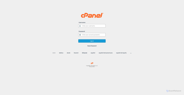 Security scan screenshot of http://cpanel.livingheritagetraders.co.uk/