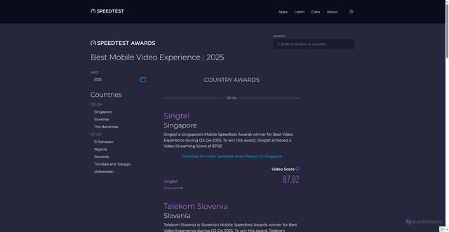 Security scan screenshot of https://taotao-44f.pages.dev/awards/best-mobile-video-experience/?