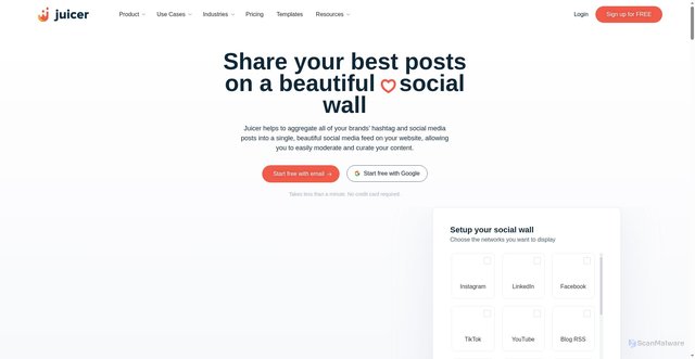 Security scan screenshot of https://www.juicer.io