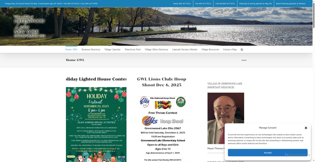 Security scan screenshot of https://villageofgreenwoodlake.gov/