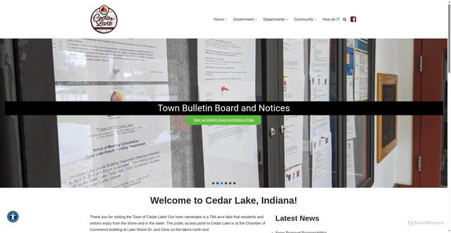 Security scan screenshot of https://cedarlakein.gov/