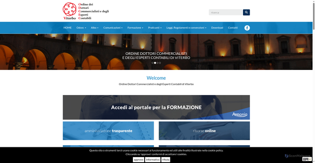 Security scan screenshot of https://www.odcecviterbo.it/it/