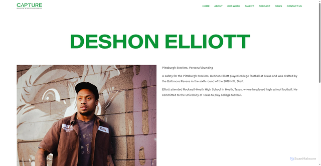 Security scan screenshot of https://capture-se.com/deshon-elliott