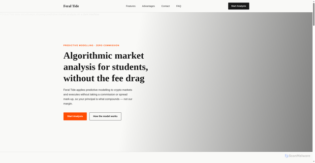 Security scan screenshot of https://www.feraltide.net/