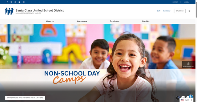 Security scan screenshot of https://www.santaclarausd.org/