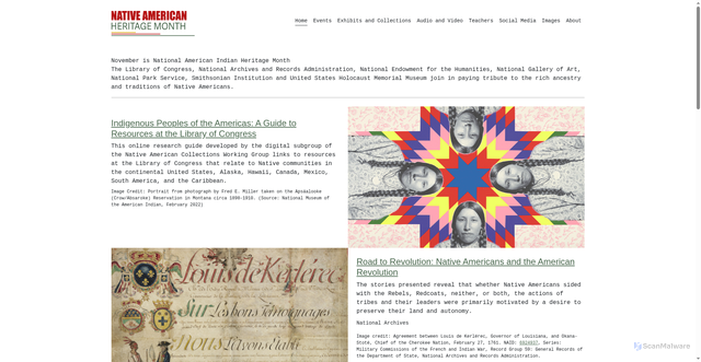 Security scan screenshot of https://nativeamericanheritagemonth.gov/