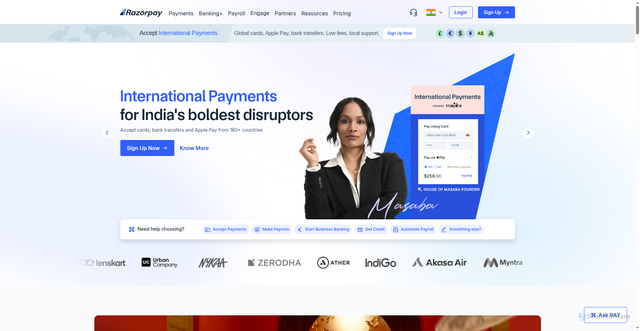 Security scan screenshot of https://checkout.razorpay.com