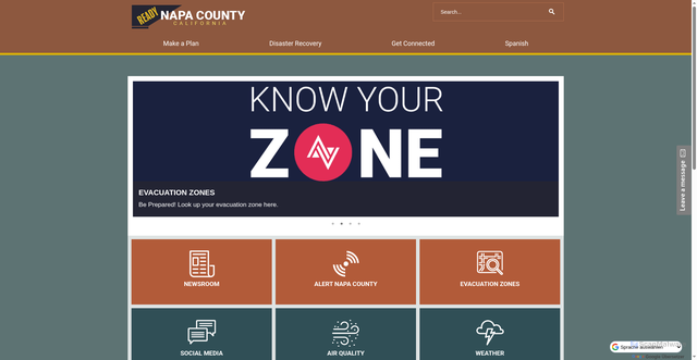 Security scan screenshot of https://readynapacounty.gov/