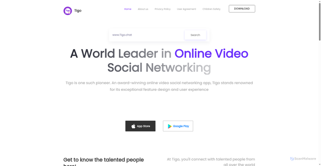 Security scan screenshot of https://tigodating.com