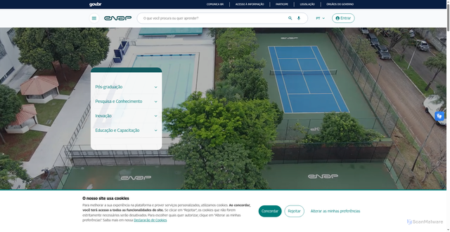 Security scan screenshot of https://www.enap.gov.br/