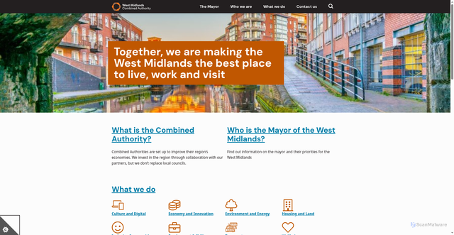 Security scan screenshot of https://wmca.org.uk