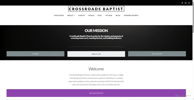 Security scan screenshot of https://www.crbaptist.org/