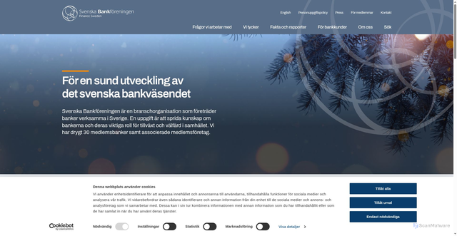 Security scan screenshot of https://Financesweden.se