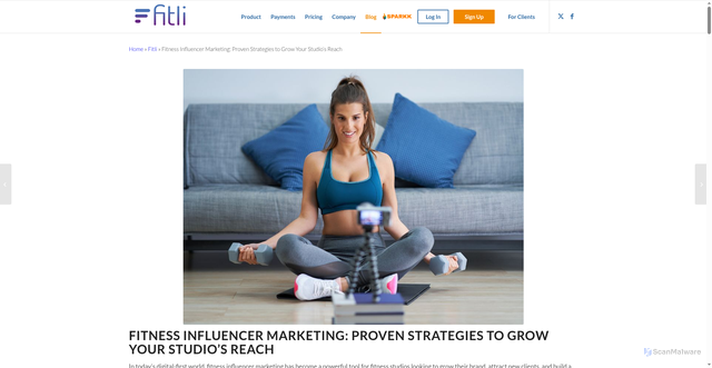Security scan screenshot of https://www.fitli.com/fitness-influencer-marketing/