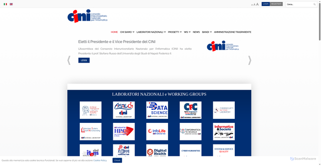 Security scan screenshot of https://www.consorzio-cini.it/index.php/it/